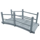 thumbnail of vidaXL Gartenbrücke Grau 140x60x56 cm Massivholz Tanne