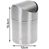 thumbnail of Tischmülleimer Abfalleimer Mülleimer Edelstahl Bad Eimer Schwingdeckel A370