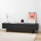 thumbnail of Meuble TV 2 portes rectangulaire L160 cm noir