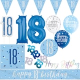thumbnail of 18. Geburtstag Partydeko blau Mann hellblau Geburtstagsparty Artikel Set volljährig Erwachsen
