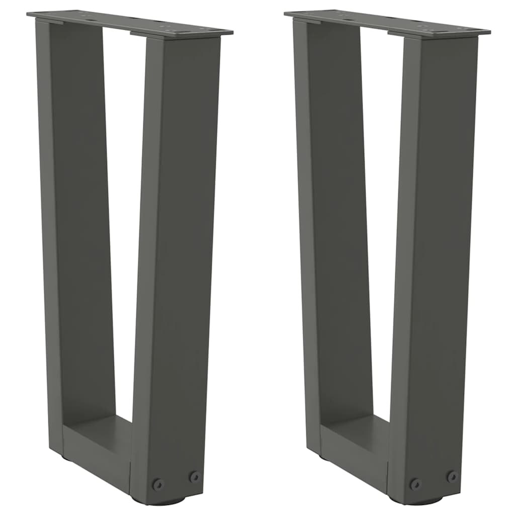 vidaXL Couchtischbeine V-Form 2 Stück Anthrazit 28x(42-43,3) cm Stahl