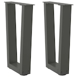 thumbnail of vidaXL Couchtischbeine V-Form 2 Stück Anthrazit 28x(42-43,3) cm Stahl