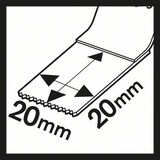 thumbnail of BIM Tauchsägeblatt AIZ 20 AB, Wood and Metal, 30 x 20 mm, 1er-Pack