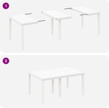 thumbnail of vidaXL Garten-Ess Set 7 pcs Weiß Kunststoff-Rattan