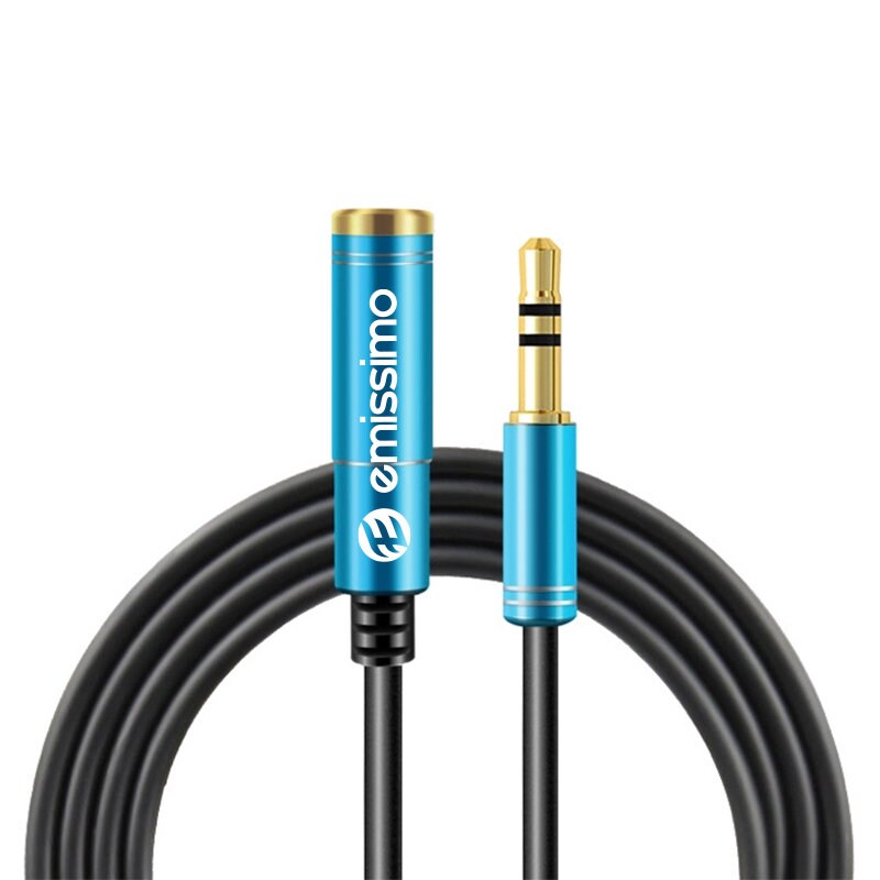 emissimo Klinke Audio Verlängerungskabel [1x Klinkenstecker 3.5 mm - 1x Klinkenbuchse 3.5 mm]  1 Stück