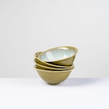 thumbnail of Gipfelstück Schüssel 15 cm mit grünem Rand 4er-Set, postsicher, Serie FLUSSUFER