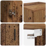 thumbnail of vidaXL Wandschrank Altholz 34,5x34x90 cm Holzwerkstoff