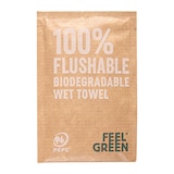 thumbnail of Toallitas Flushable Kraft 'Feel Green' 50 G/M2 6,8X10 Cm Blanco Celulosa (1200 unidades)