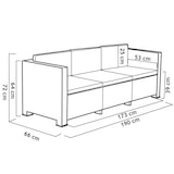 thumbnail of SHAF - Set de Muebles de Jardín y Terraza Manhattan Color Grafito Sofá 3 Plazas, 2 Sillones, 1 Puf y Mesa de Centro