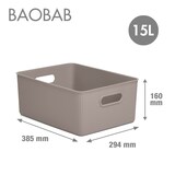 thumbnail of TATAY Baobab - Set de 3 Cajas Organizadoras Grandes con Tapa en Plástico PP05. Taupe