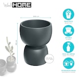 thumbnail of WellHome - Blumentopf aus Rotationsgeformtes Polyethylen 17/12L Ø40x48cm in farbe Graphit - Duala Round