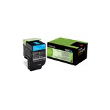 thumbnail of Lexmark CX310/CX410/CX510 Cyan Cartouche de toner ORIGINALE - 80C20C0/802C