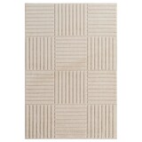 thumbnail of Carpetsale24 Wohnzimmer Teppich 160x230 cm Creme Hochflor Skandi Boho Karo Design Hoch-Tief Effekt Weicher Flauschig Pflegeleicht für couchtisch