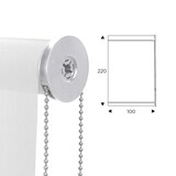 thumbnail of Rocada cortina enrollable 100cm largo x 220cm alto   - cortina color blanco con mecánico blanco