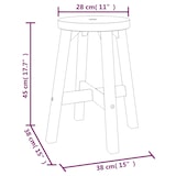 thumbnail of vidaXL Kruk 38x38x45 cm rond massief acaciahout bruin