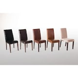 thumbnail of Chaise Dossier Haut en Simili Cuir Marron Foncé - Lot de 2 - Bolero