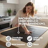 thumbnail of EVOCAMP Brandschutzmatte, 100x100 cm, bis 1000°C, 3-lagige Struktur mit Silikonbeschichtung, pflegeleicht, feuerfeste Unterlage für Grill & Küche