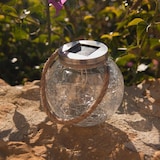 thumbnail of Lumisky 2 Solarkugeln mit Crack Ball Cord, 13 cm hoch Glas Transparent