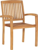 thumbnail of vidaXL Stapelbare Gartenstühle mit Kissen 4 Stk. Massivholz Teak