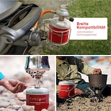 thumbnail of EVOCAMP 24x Propan Butan Gaskartuschen 450g, Schraubkartusche Eurogewinde 7/16" Ventilkartusche 809 ml für Weber Q100 Q1200