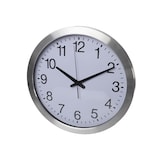 thumbnail of Relógio de parede, redondo, analógico, 40 cm, hora radiopilótica (DCF), alumínio, prata