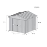 thumbnail of Casetta lamiera deposito attrezzi Box in Acciaio Zincato 327x307cm x h2.17m - 145KG - 9,4mq - LEGNO