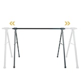thumbnail of Support de selle de vélo HWC-K39, support de vélo étrier de suspension, métal revêtu par poudre 114x170x114cm extensible ~ noir