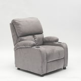 thumbnail of Poltrona Relax Reclinabile con Poggiapiedi in Microfibra Velluto Laura - Grigio-SR6201FG