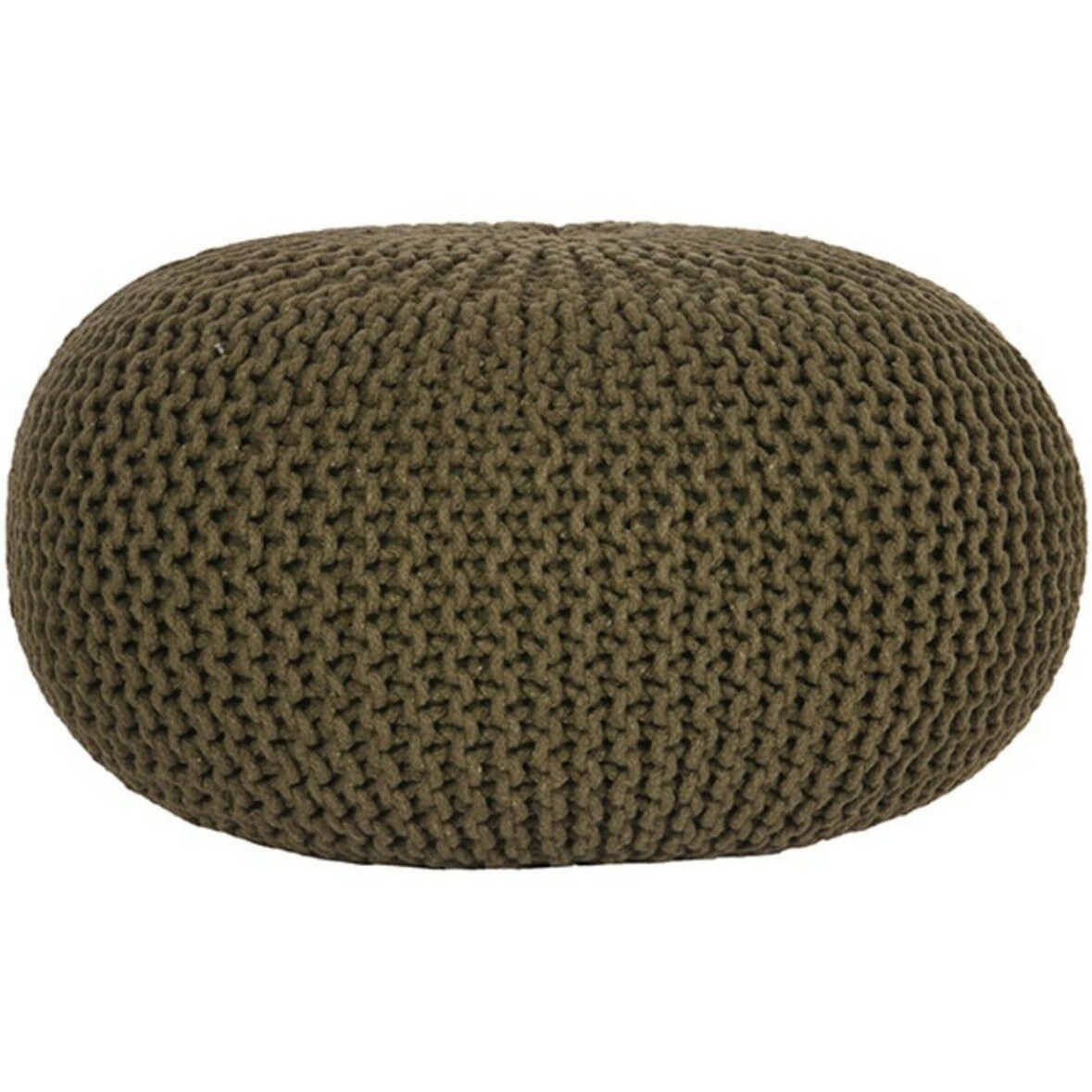 LABEL51 - Poef gebreid 70 cm legergroen