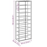 thumbnail of vidaXL Schuhschrank Grau 60x30x166 cm Stoff