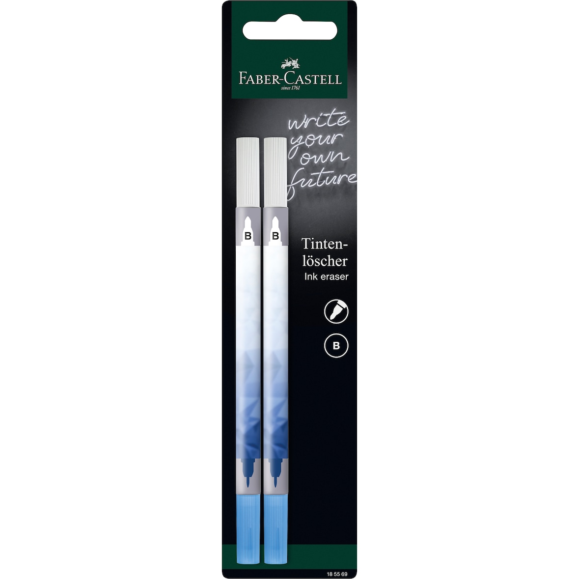 Faber-Castell Tintenlöscher Korrekturspitze B 2 in Blisterkarte