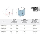 thumbnail of Box Doccia Saloon Satinato Apertura Interna Esterna H200 6mm - 80x115