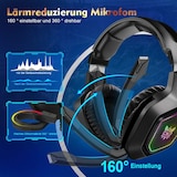 thumbnail of K10 Black Gaming Headset PS4 PC Xbox One Kopfhörer mit Mikrofon Surround-Sound, bequeme Ohrenschützer mit LED-Beleuchtung Geeignet für 3,5-mm-Buchse