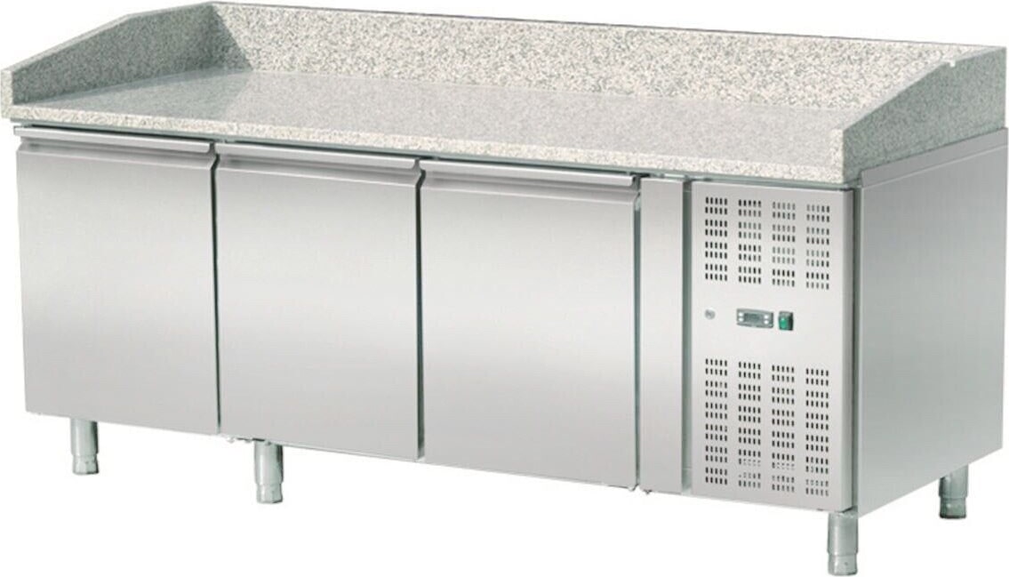 Gastro Pizzakühltisch Saladette Kühltisch Edelstahl 2025x800x860mm 580 Liter