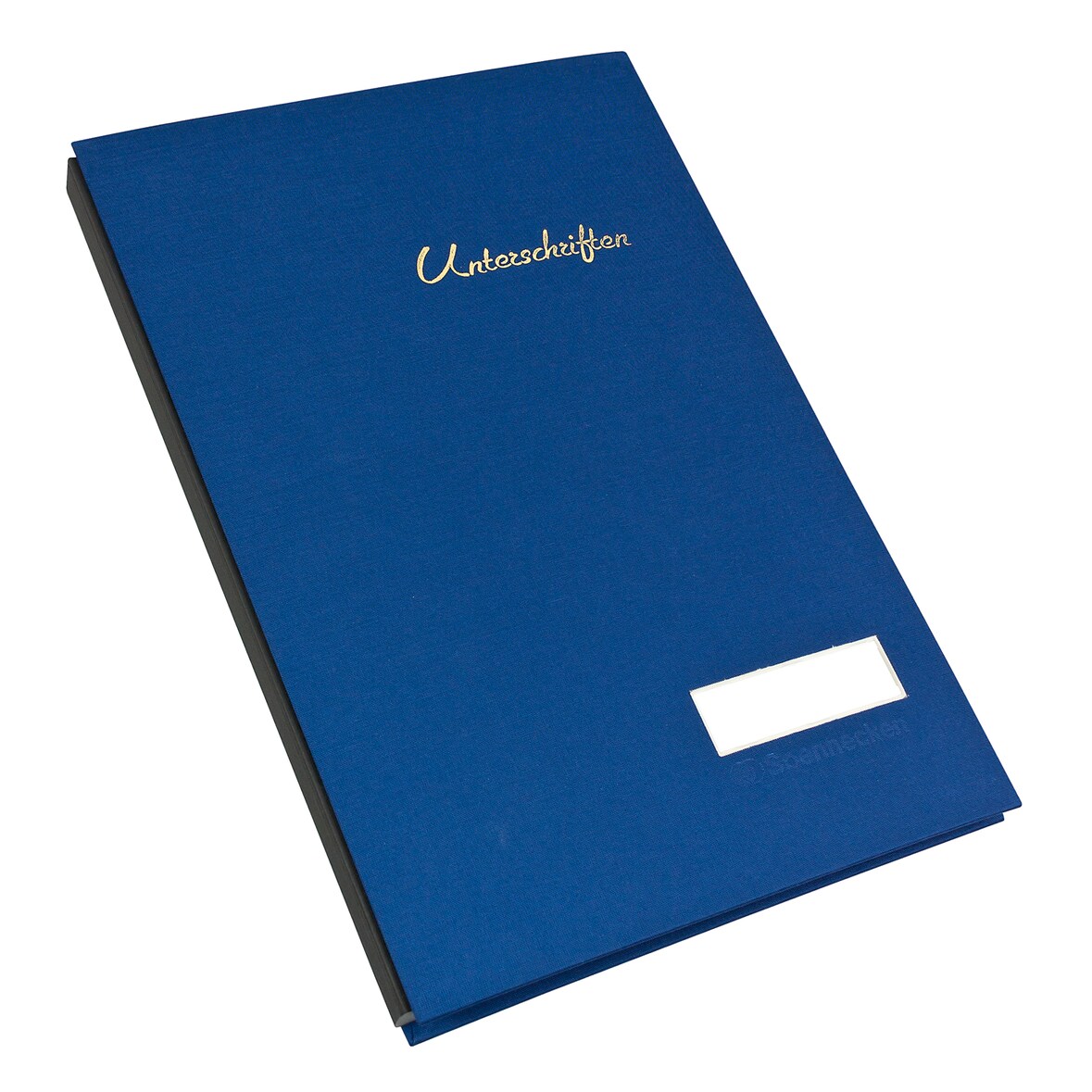 Unterschriftsmappe 1491 DIN A4 20 Fächer Leinen blau