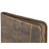 thumbnail of Greenburry Schreibmappe Leder braun antik Konferenzmappe Orgamappe mit Reißverschluss Vintage 1721A-25