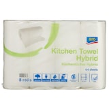 thumbnail of aro Küchenrolle Maxi, 22 x 26 cm, 3-lagig, weiß, 64 Blatt, 8 Stück