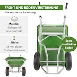 thumbnail of 2-Rad Schubkarre XL 200 L 300 kg Gartenschubkarre Schiebkarre Hofkarre Luftrad Metallfelge grün