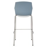 thumbnail of Mayer Sitzmöbel Tresenhocker 1161 Kunststoffschale mit Polstersitz 2er Set Chrom Taubenblau