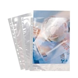 thumbnail of Exacompta 5910E 10x Packung mit 10 Prospekthüllen glatt und gelocht aus PP 90µ, DIN A4 - Kristall