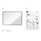 thumbnail of Schaukasten Premium Plus, Innenbereich, 8xA4, Magnetisch, Schiebetür, Glas, weiß