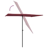 thumbnail of Parasol de jardin et mât en aluminium 2x1,5 m rouge bordeaux Modèle Ombre Omega Plus