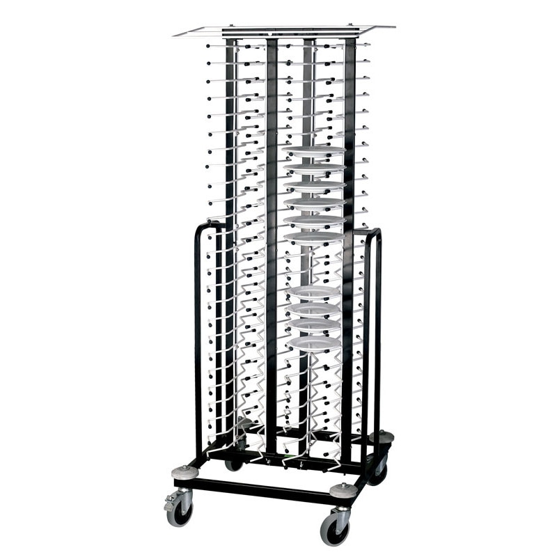 Lacor carro porta platos con ruedas para hostelería profesional, hasta 100 platos de 28 cm 66550