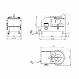 thumbnail of Cutter profesional de alimentos 6 litros, acero inoxidable, 1800W, 1100-2200 rpm, 10276 Vaiotec