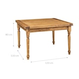 thumbnail of Biscottini Restauranttisch – Esstisch mit natürlichem Finish – Massivholztisch – 120x120 cm Buchöffnung – Ausziehbarer Küchentisch, Made in Italy