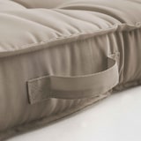 thumbnail of Cuscino pallet trapuntato color taupe 120 x 80 cm