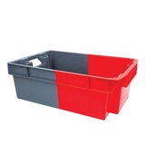 thumbnail of GILAC Bac empilable emboîtable 600 x 400 -  gris/rouge - 32 L - Rouge/Gris G031032