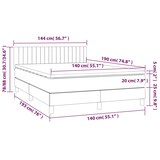 thumbnail of vidaXL Boxspringbett mit Matratze & LED Hellgrau 140x190 cm Stoff