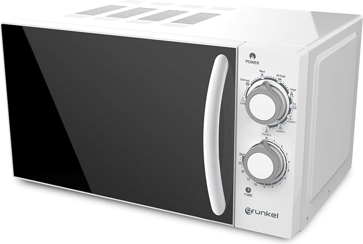 Microondas Grunkel, Con Grill Blanco De 20L