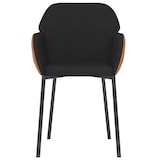 thumbnail of vidaXL Eetkamerstoelen 2 st stof en kunstleer zwart
